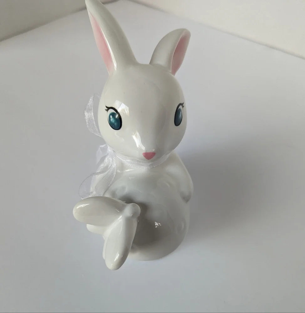 Target Easter Bunny Mushroom Spritz Spring White Ceramic Retro Style Figure
